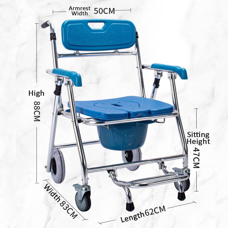 Безопасный и удобный алюминиевый портативный складной стул-комод с колесами