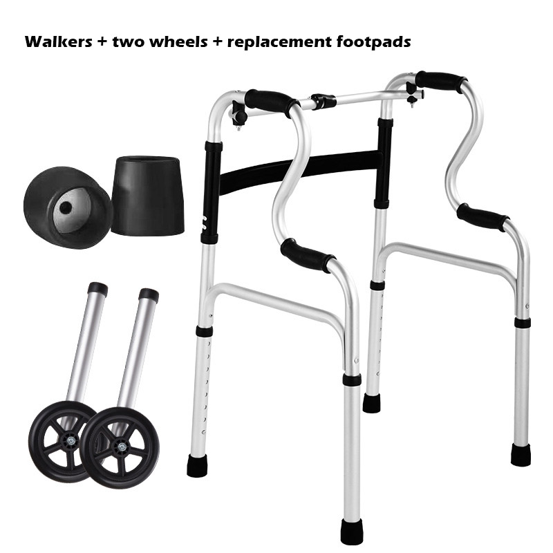 Индивидуальные медицинские алюминиевые инвалиды для пожилых людей с вертикальной регулируемой складной рамой ходунки с сиденьем