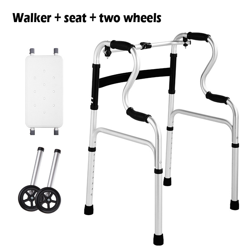 Индивидуальные медицинские алюминиевые инвалиды для пожилых людей с вертикальной регулируемой складной рамой ходунки с сиденьем
