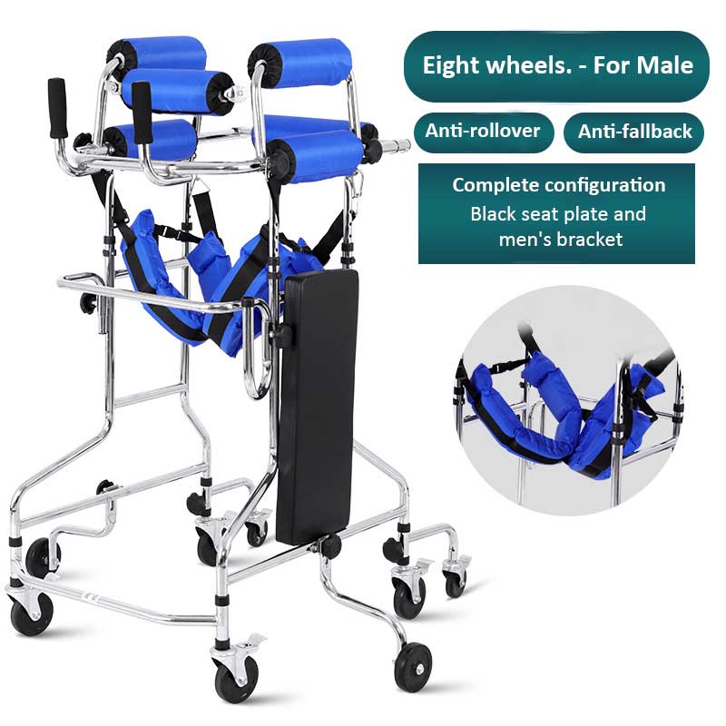 Инсульт Hemiplegic Walking Frame Standing Walker Восьмиколесное реабилитационное оборудование для взрослых