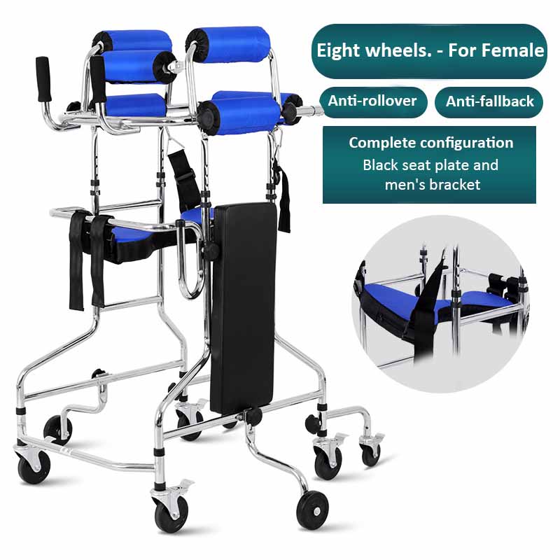 Инсульт Hemiplegic Walking Frame Standing Walker Восьмиколесное реабилитационное оборудование для взрослых